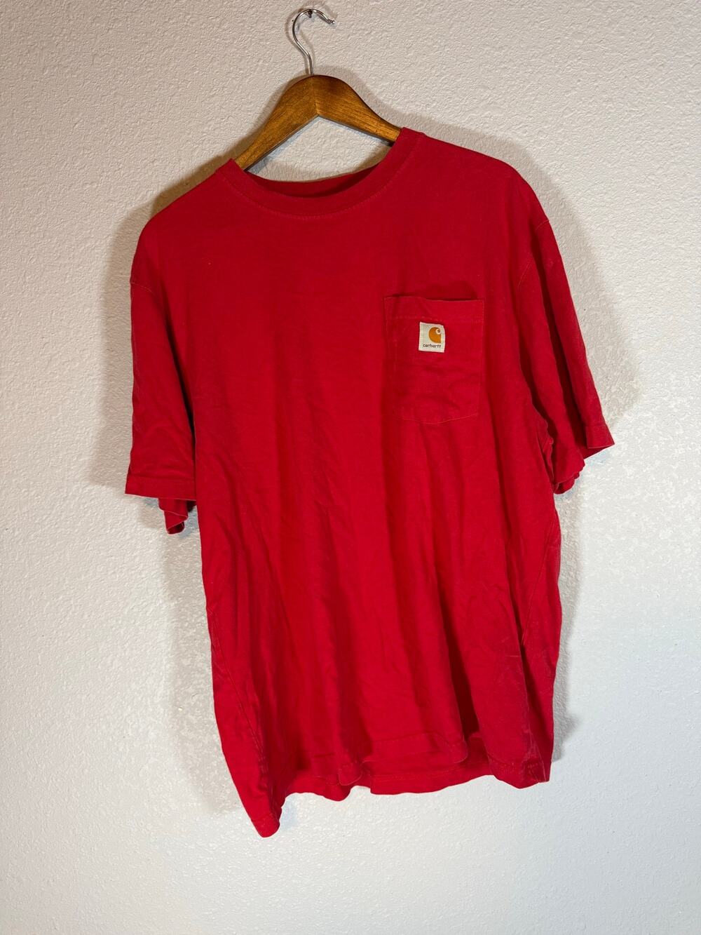 Carhartt Men’s Large Red Original Fit Short Sleeve Pocket T-Shirt